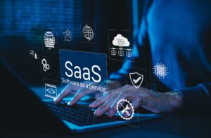 SaaS Software as a Service Digital Cloud Technology.